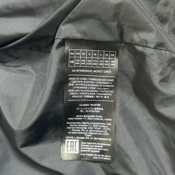 Burton Analog AG Sparkwave Splattered Snowboard Jacket Full Zip Size Small - Picture 12 of 12